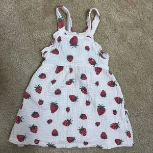 Rabbit & Bear organic cotton strawberry dress